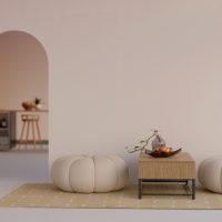 アーチ型の壁　Ｒ垂れ壁