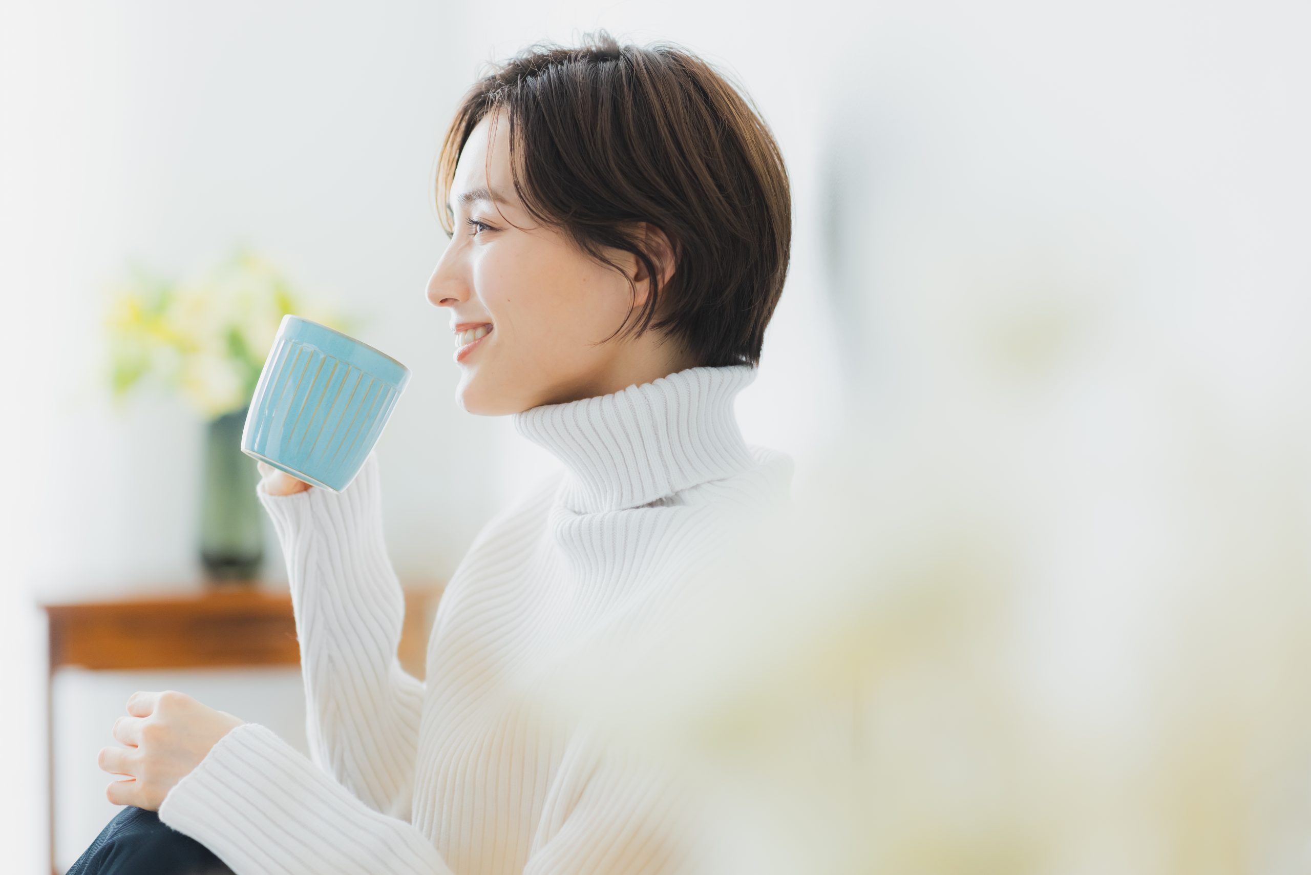 コーヒー　女性